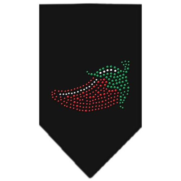 Unconditional Love Chili Pepper Rhinestone Bandana Black Large UN852103